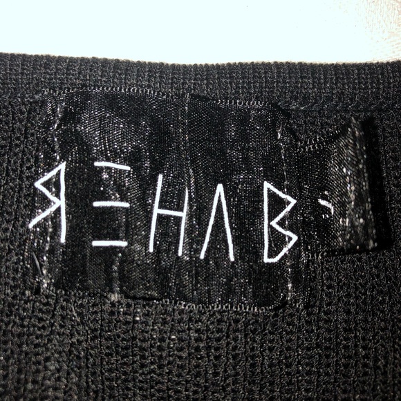 Rehab Vintage Style BodyCon Knit LittleBlackDress - Picture 3 of 9